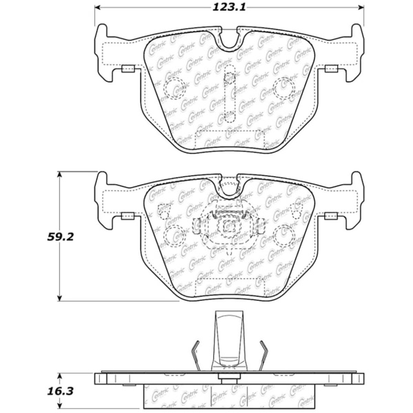 Centric Posi Quiet™ Ceramic Rear Disc Brake Pads 105.10420