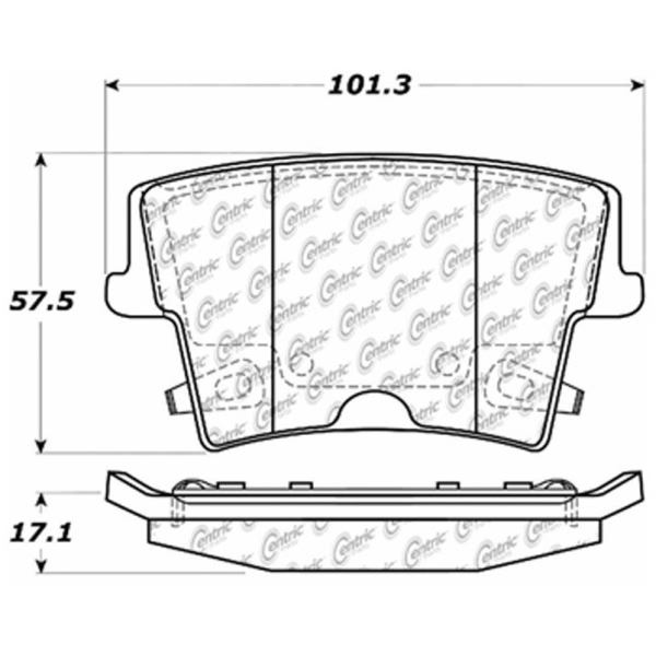 Centric Premium Ceramic Rear Disc Brake Pads 301.10570