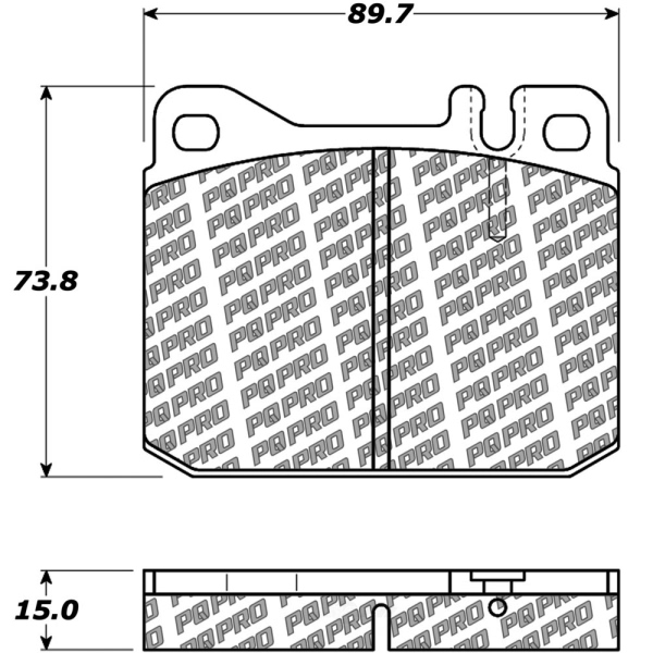 Centric Posi Quiet Pro™ Semi-Metallic Front Disc Brake Pads 500.01450