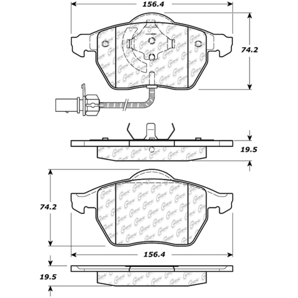 Centric Posi Quiet™ Ceramic Front Disc Brake Pads 105.08400