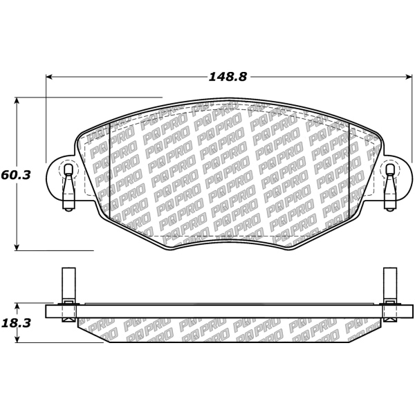 Centric Posi Quiet Pro™ Semi-Metallic Front Disc Brake Pads 500.09100