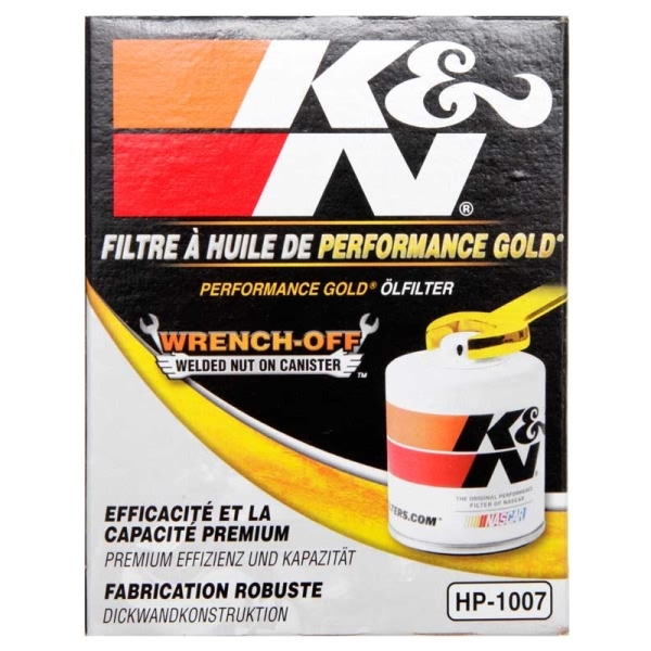 K&N Performance Gold™ Wrench-Off Oil Filter HP-1007