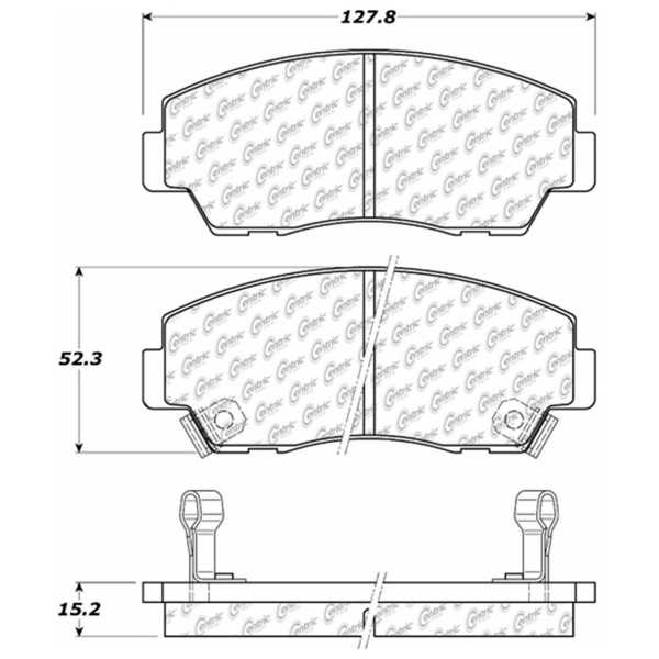 Centric Premium Semi-Metallic Front Disc Brake Pads 300.05740