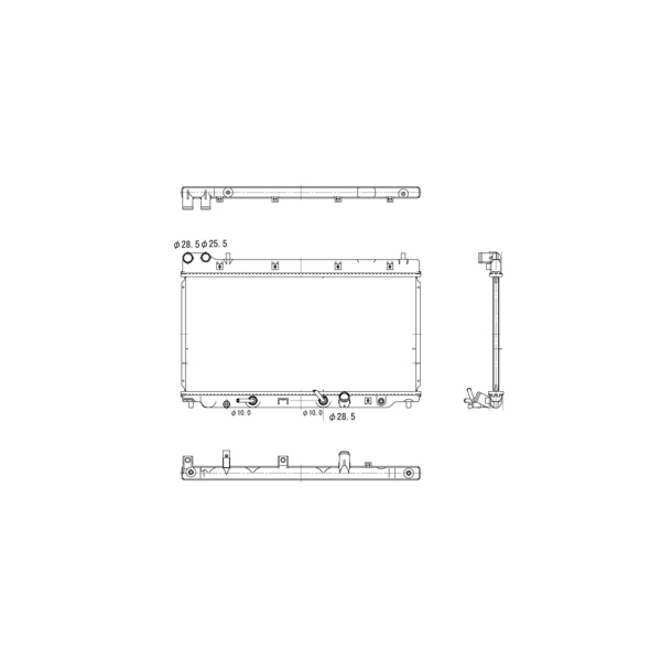 TYC Engine Coolant Radiator 2955