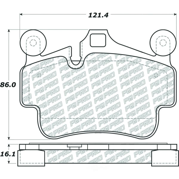 Centric Posi Quiet Pro™ Semi-Metallic Rear Disc Brake Pads 500.11350