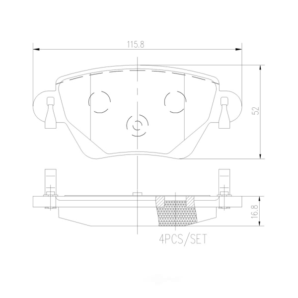 brembo Premium Ceramic Rear Disc Brake Pads P24059N