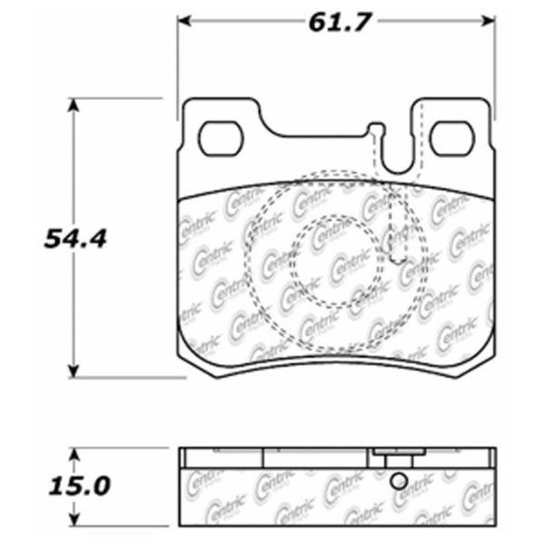 Centric Posi Quiet™ Ceramic Rear Disc Brake Pads 105.06200