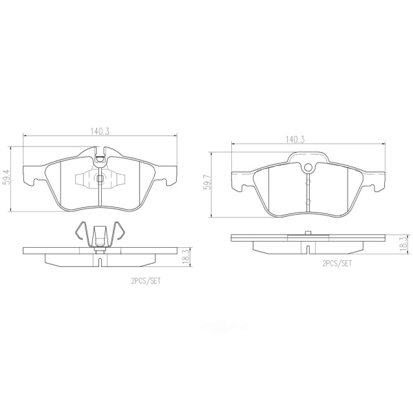 brembo Premium Ceramic Front Disc Brake Pads P06030N