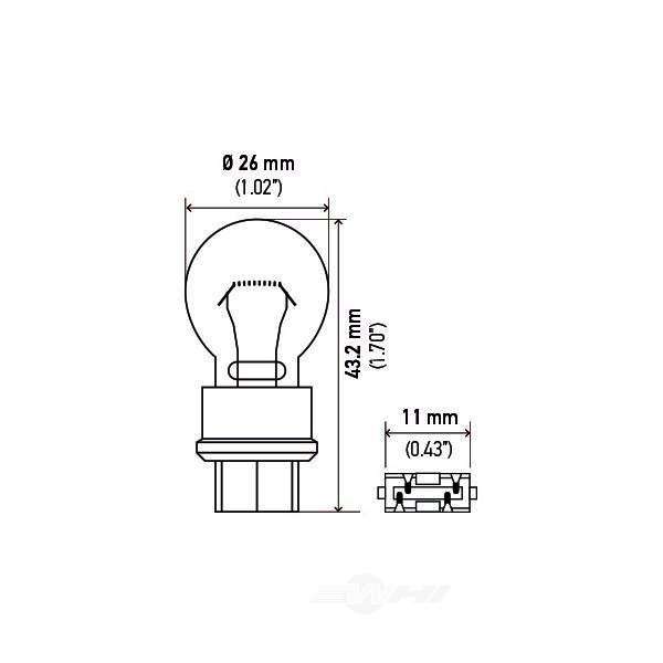 Hella 3157Na Standard Series Incandescent Miniature Light Bulb 3157NA