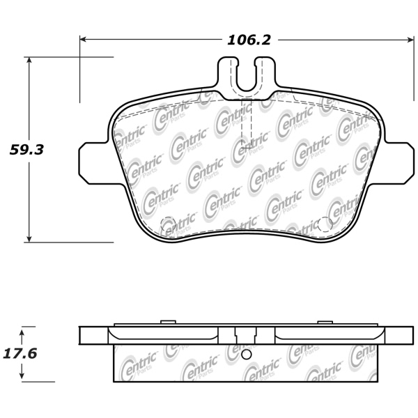 Centric Posi Quiet™ Ceramic Rear Disc Brake Pads 105.16461