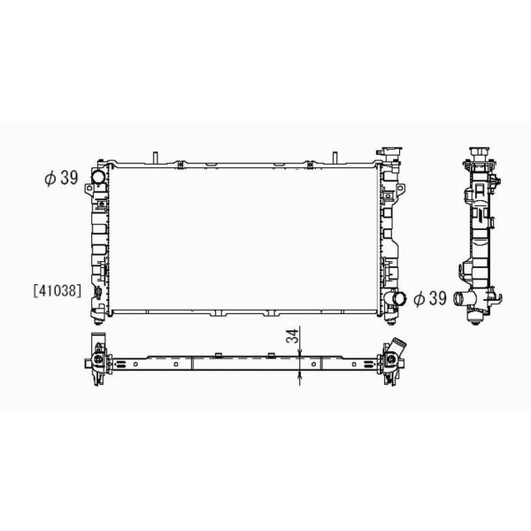 TYC Engine Coolant Radiator 2770