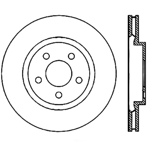 Centric Premium Vented Rear Brake Rotor 125.63062