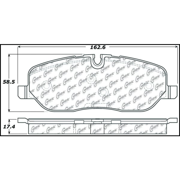 Centric Premium Semi-Metallic Front Disc Brake Pads 300.10980