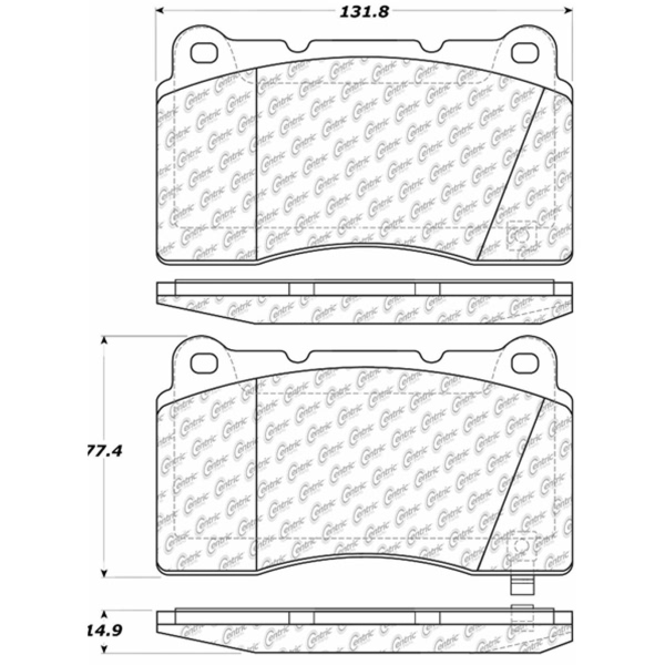 Centric Premium Ceramic Front Disc Brake Pads 301.10010