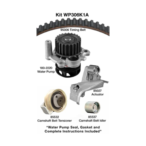 Dayco Timing Belt Kit With Water Pump WP306K1A
