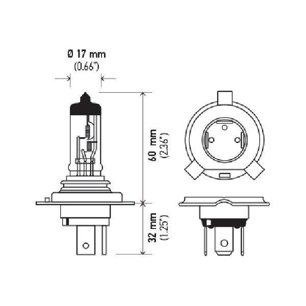 Hella H4 Design Series Halogen Light Bulb H71071352