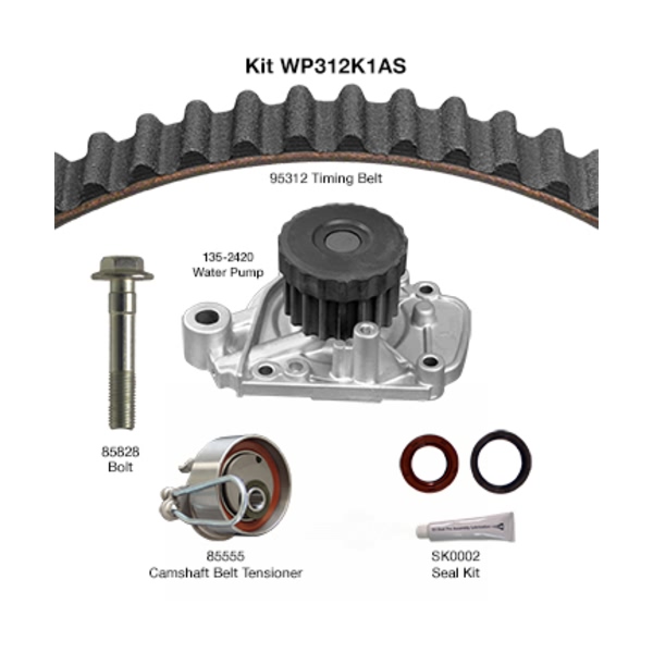 Dayco Timing Belt Kit With Water Pump WP312K1AS