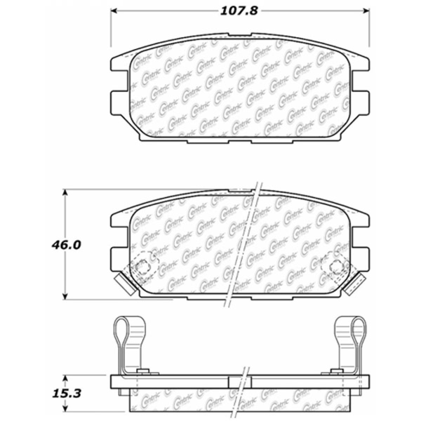 Centric Posi Quiet™ Ceramic Rear Disc Brake Pads 105.05320