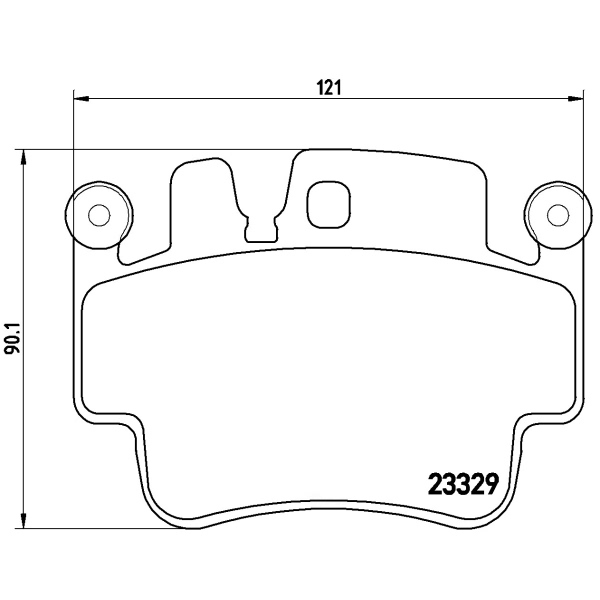 brembo Premium Low-Met OE Equivalent Rear Brake Pads P65009