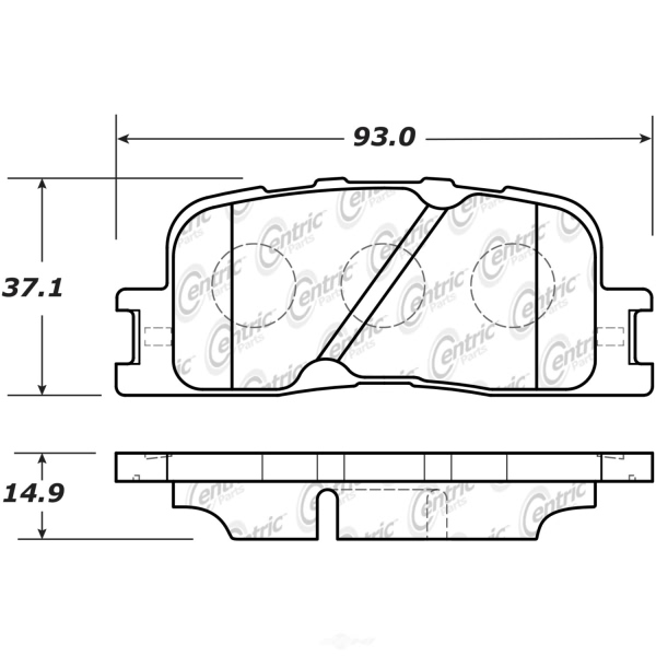 Centric Posi Quiet™ Ceramic Rear Disc Brake Pads 105.08851