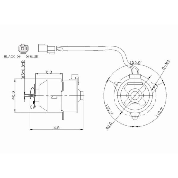 TYC Driver Side Engine Cooling Fan Motor 630150