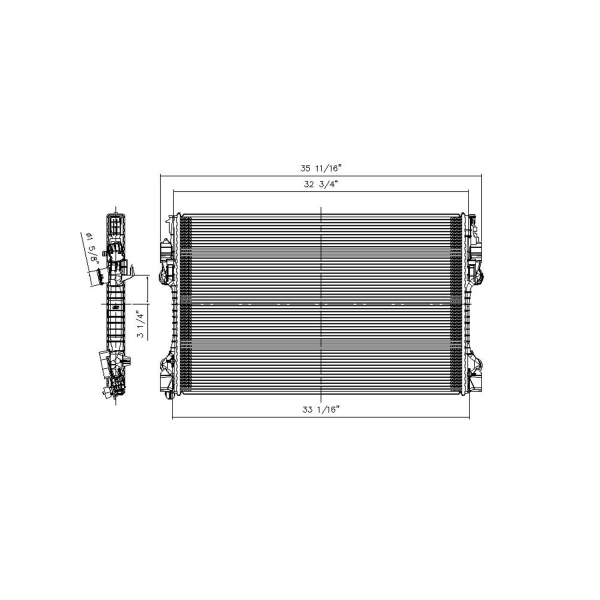 TYC Engine Coolant Radiator 13562