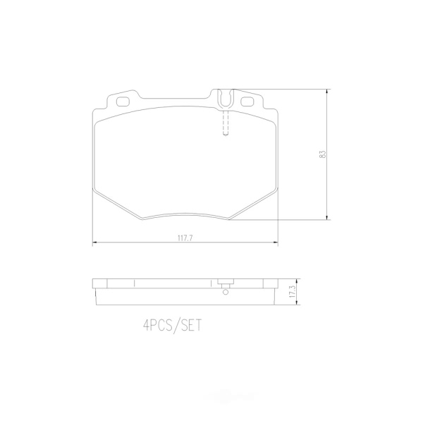 brembo Premium Ceramic Front Disc Brake Pads P50048N