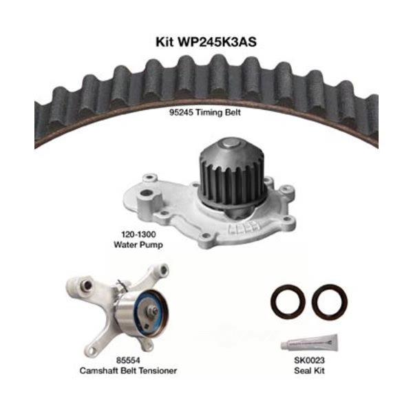 Dayco Timing Belt Kit With Water Pump WP245K3AS