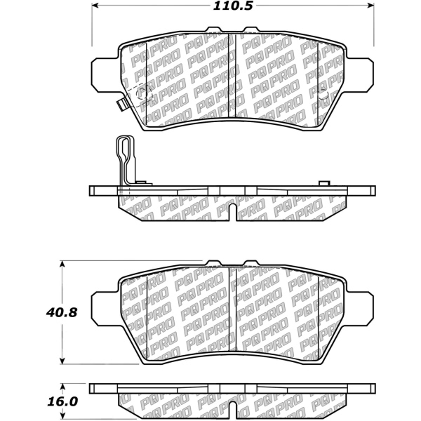 Centric Posi Quiet Pro™ Ceramic Rear Disc Brake Pads 500.11010