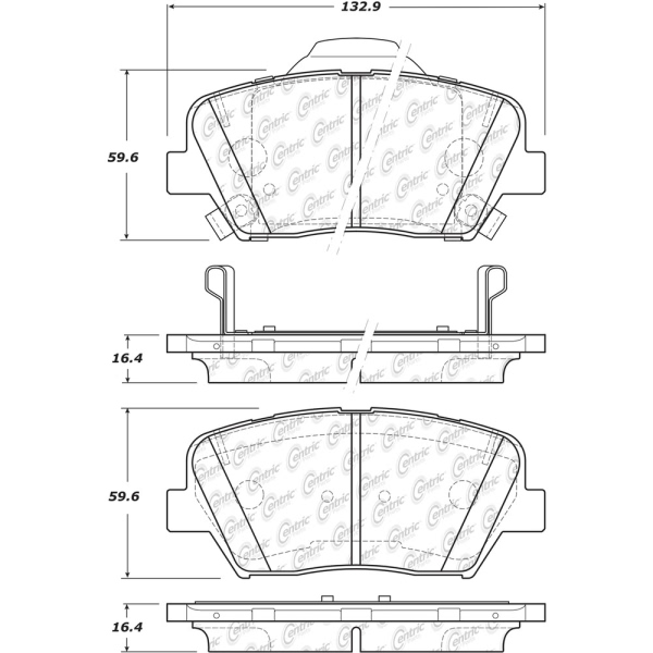 Centric Premium Ceramic Front Disc Brake Pads 301.18150