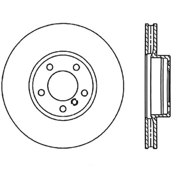 Centric Premium Vented Front Driver Side Brake Rotor 125.33080