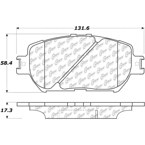 Centric Posi Quiet™ Ceramic Front Disc Brake Pads 105.09081