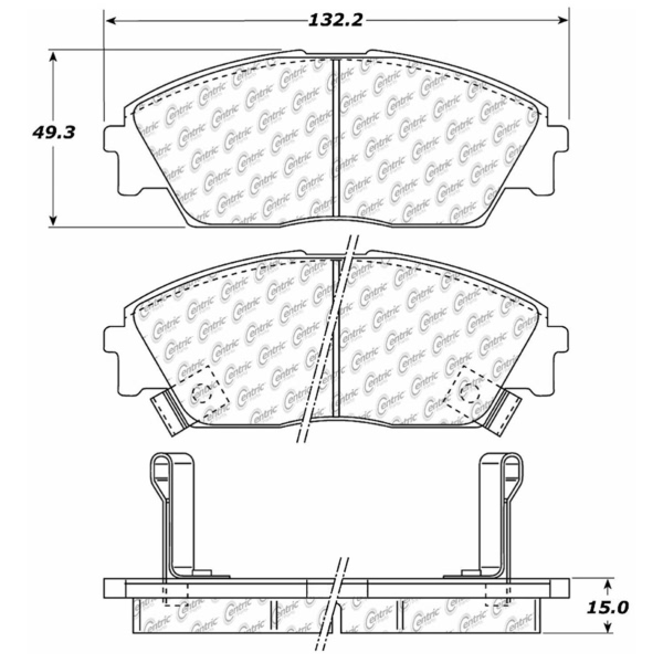 Centric Posi Quiet™ Ceramic Front Disc Brake Pads 105.03730