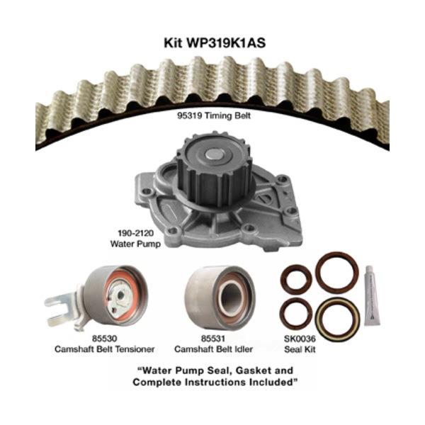 Dayco Timing Belt Kit With Water Pump WP319K1AS