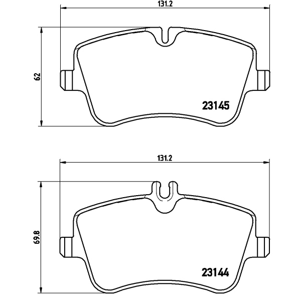 brembo Premium Low-Met OE Equivalent Front Brake Pads P50045