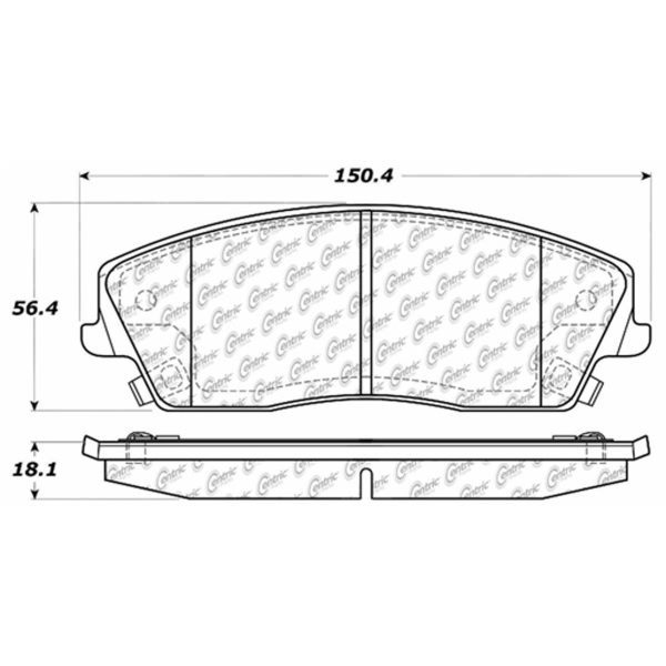 Centric Premium™ Ceramic Brake Pads With Shims And Hardware 301.10560