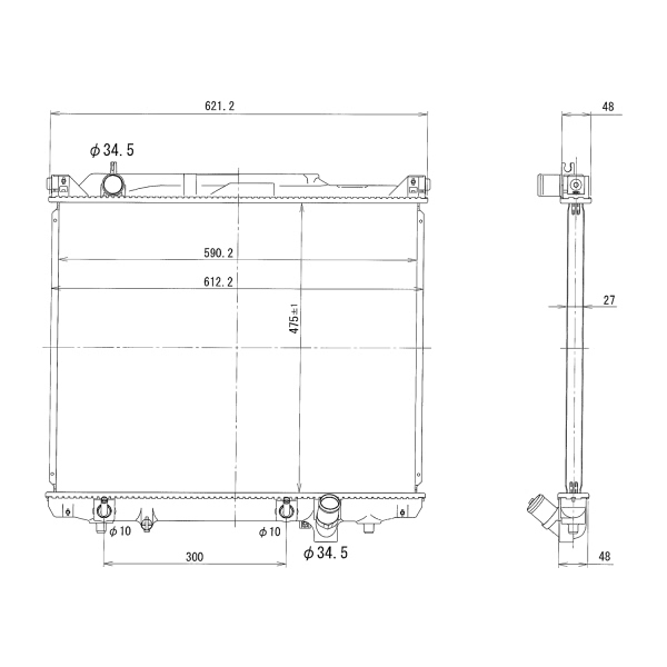 TYC Engine Coolant Radiator 2933