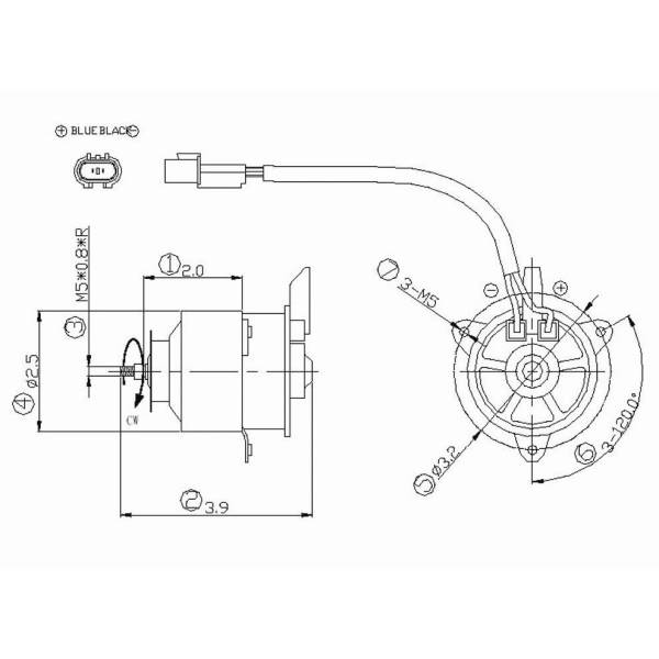 TYC Driver Side Engine Cooling Fan Motor 630810