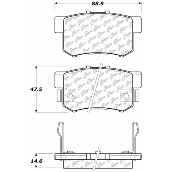 Centric Posi Quiet™ Ceramic Front Disc Brake Pads 105.05370