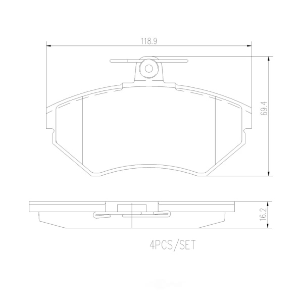 brembo Premium Ceramic Front Disc Brake Pads P85032N