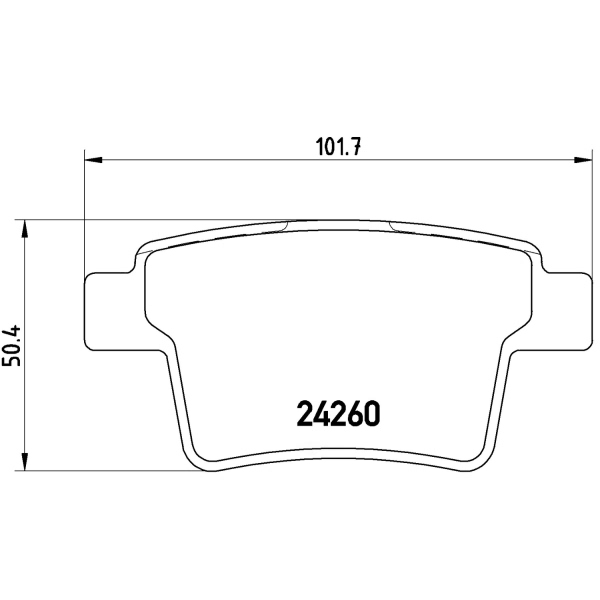 brembo Premium Low-Met OE Equivalent Rear Brake Pads P24063