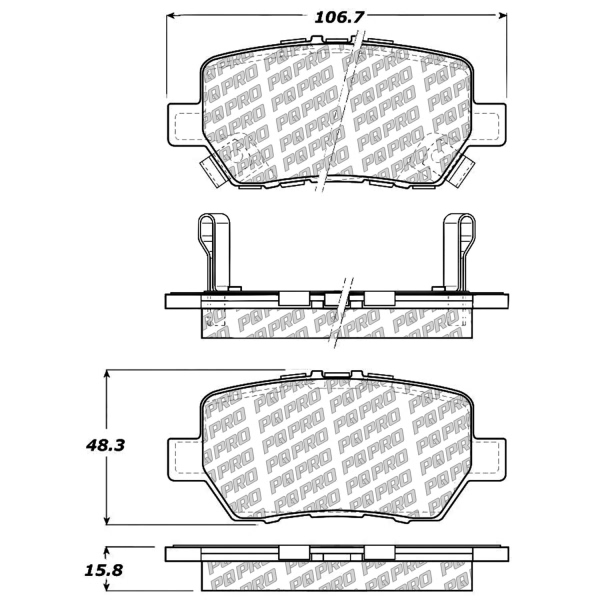 Centric Posi Quiet Pro™ Ceramic Rear Disc Brake Pads 500.10900