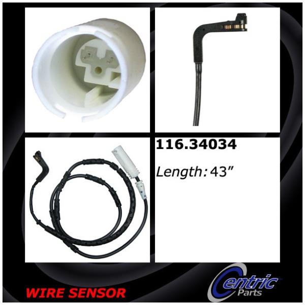 Centric Rear Brake Pad Sensor 116.34034
