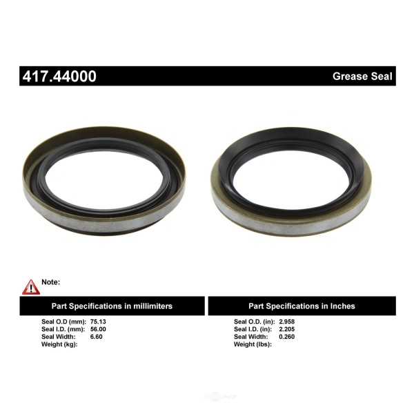 Centric Premium™ Axle Shaft Seal 417.44000