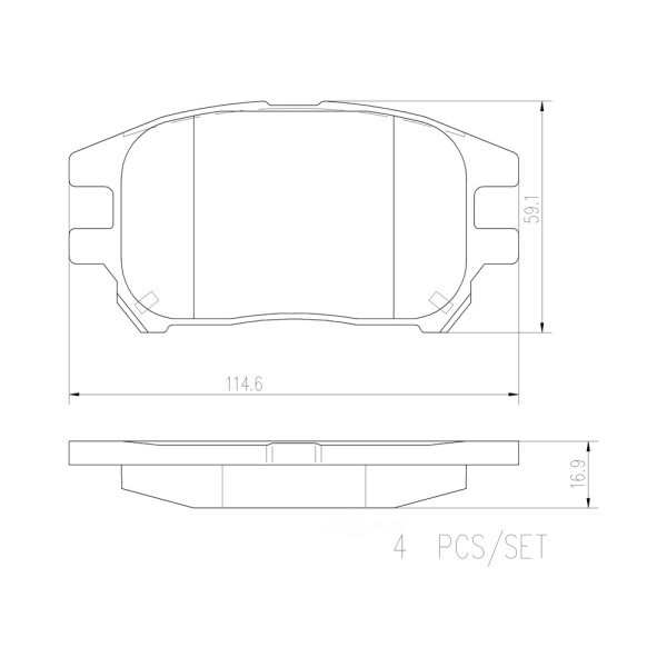 brembo Premium Ceramic Front Disc Brake Pads P56050N