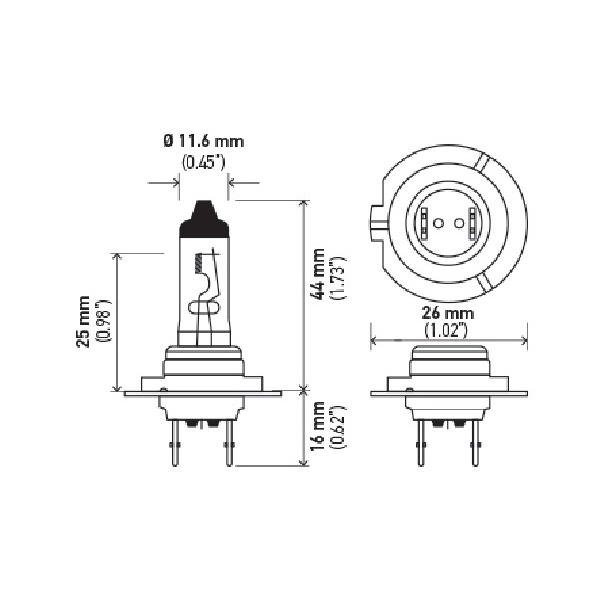 Hella H7 Design Series Halogen Light Bulb H71070702