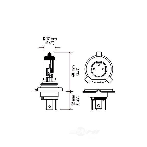 Hella H4P50 Performance Series Halogen Light Bulb H4P50