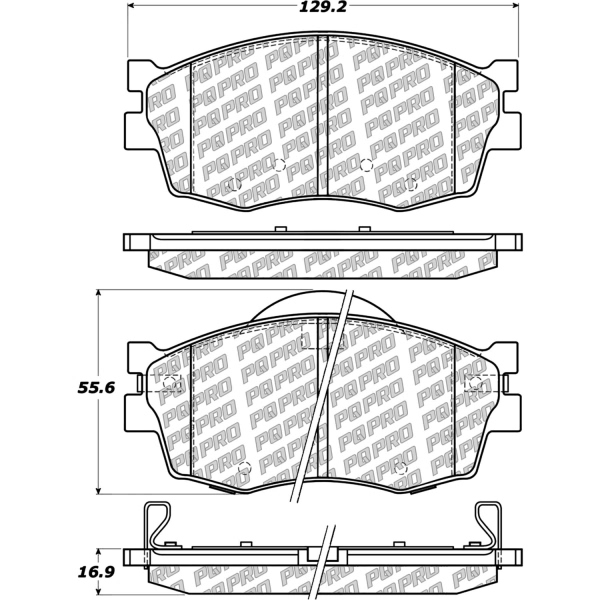 Centric Posi Quiet Pro™ Ceramic Front Disc Brake Pads 500.11560