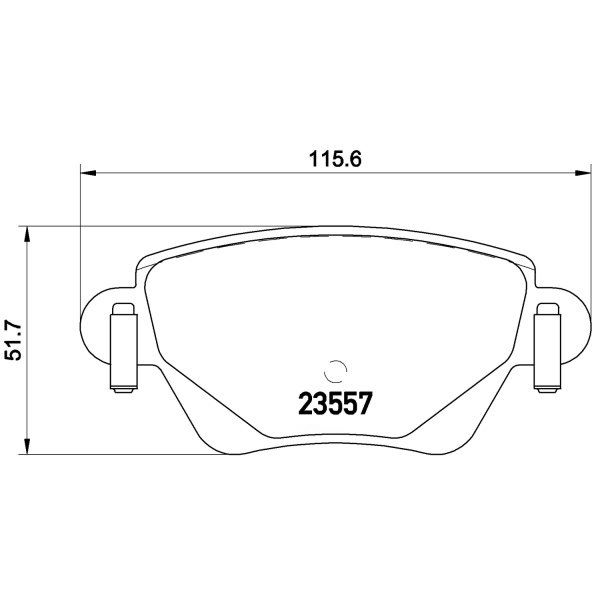 brembo Premium Low-Met OE Equivalent Rear Brake Pads P24059