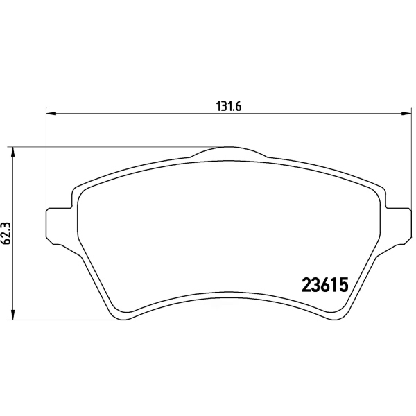 brembo Premium Low-Met OE Equivalent Front Brake Pads P44011